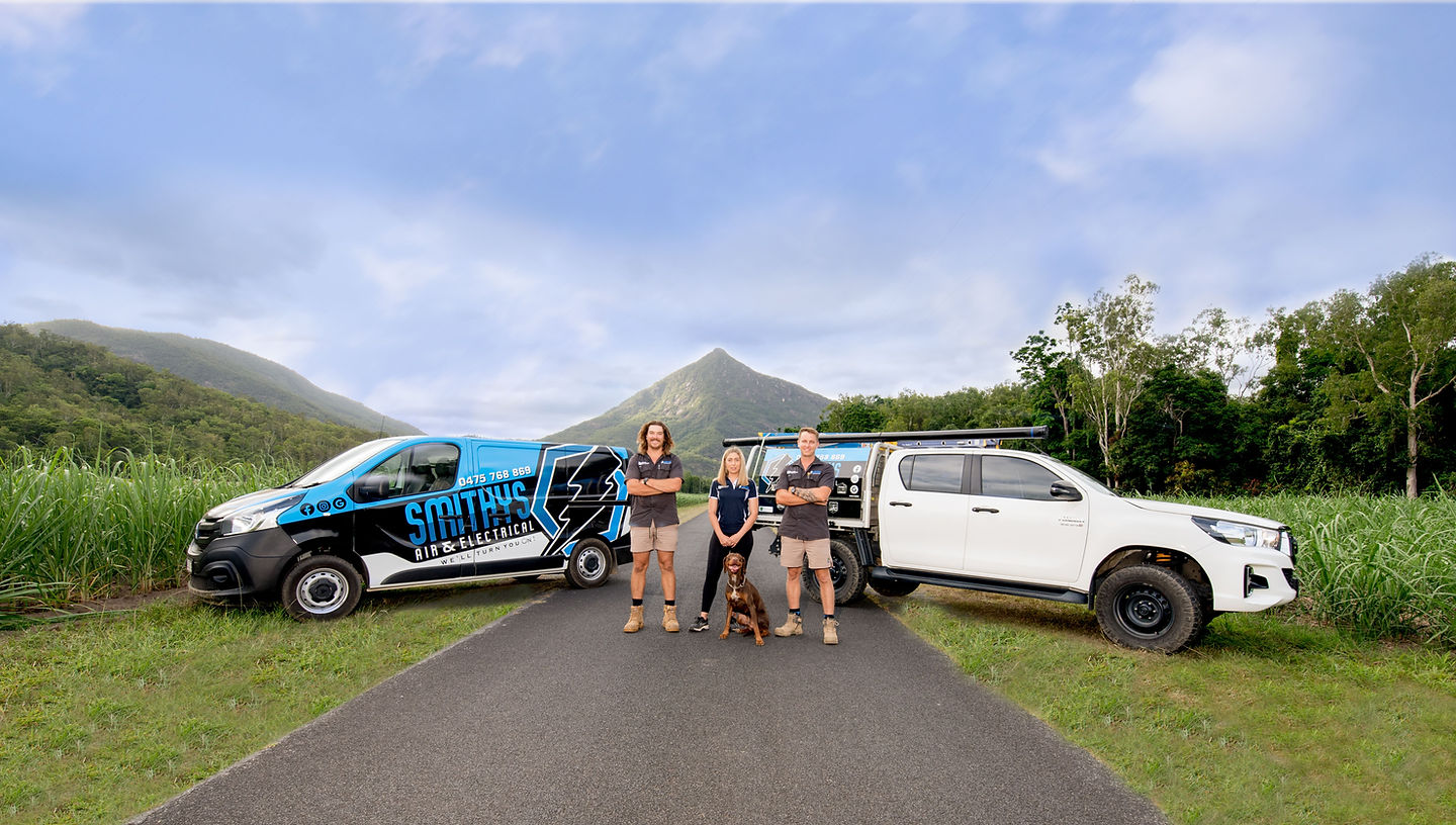 Smithys Air & Electrical team working on a Cairns site